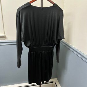 Halston Heritage Black Empire Waist Long Sleeve Mini Dress Size 8